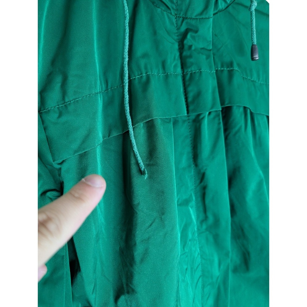 Liz Claiborne Windbreaker Womens Small Green Hooded Full Zip Mesh Lined Jacket - Picture 7 of 16